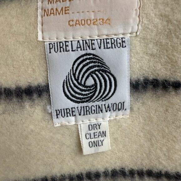 PENDLETON x HUDSON'S BAY | Vintage Wool Coat Jacket Red Yellow Navy Green | XL - Picture 9 of 10